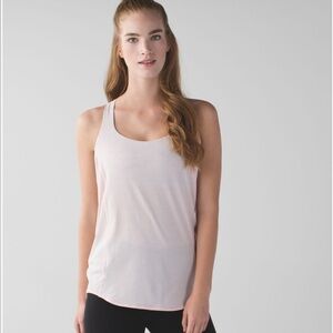 NWOT Lululemon Wild Tank 
Blush Quartz Banana Leaf Blush Quartz Silver Size 6